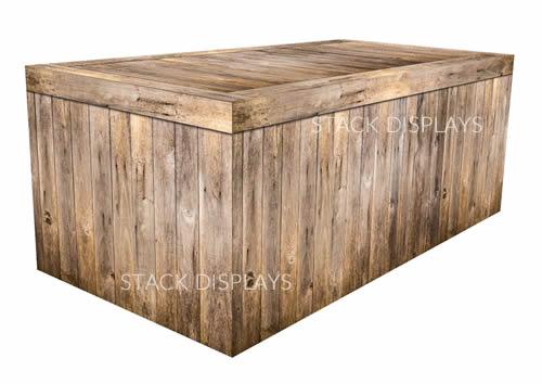 Fitted Table Cover - Rustic Oak